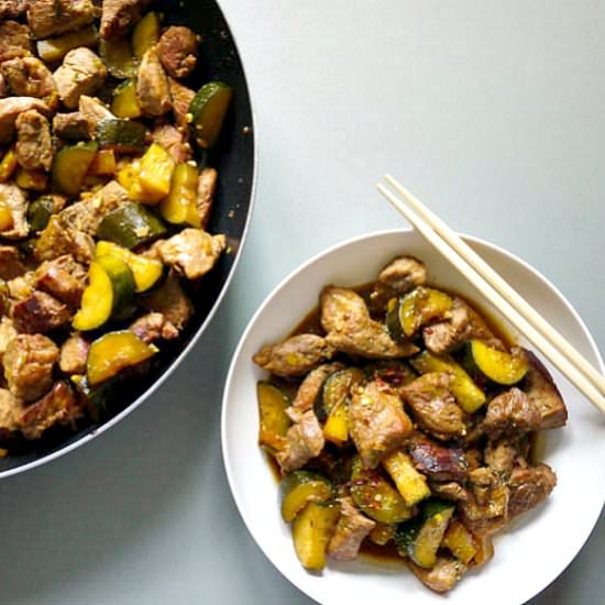 Pork Stir Fry with Scallion Sauce - Recipe photo by eatmorefoodproject