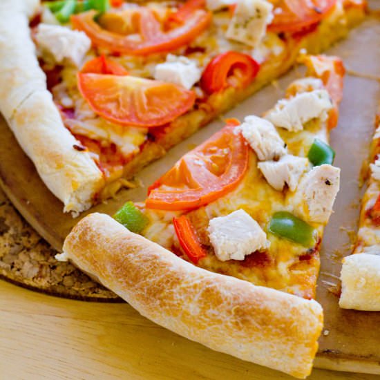 Homemade Chicken Parmesan Pizza - Recipe photo by a latte food