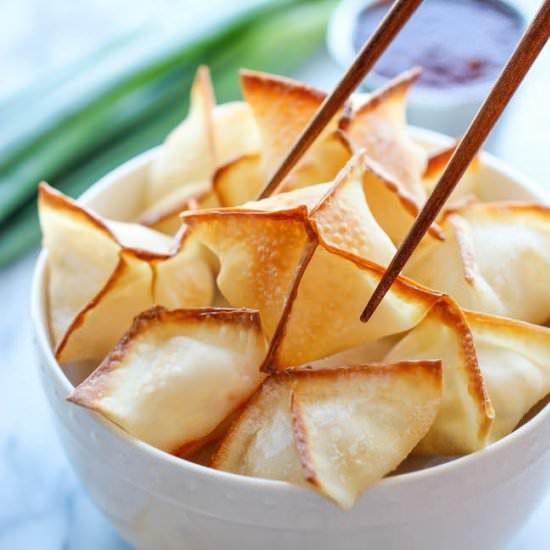 Baked Cream Cheese Wontons - Recipe photo by damndelicious