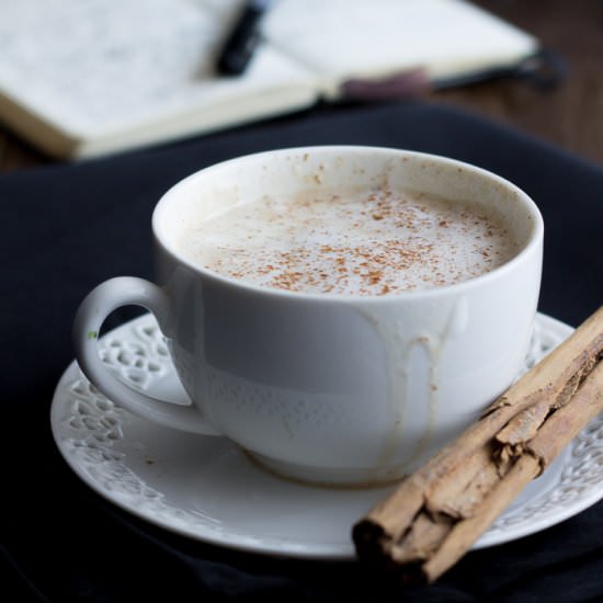Vegan pumpkin spice latte - Recipe photo by 40aprons