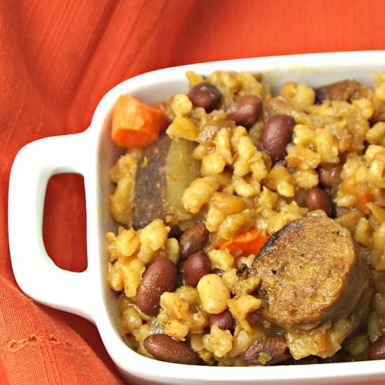 Chicken Apple Sausage Stew - Recipe photo by joyofkosher