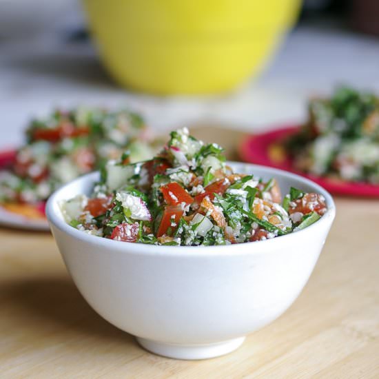 Cauliflower Tabbouleh - Recipe photo by theyumyumfactor