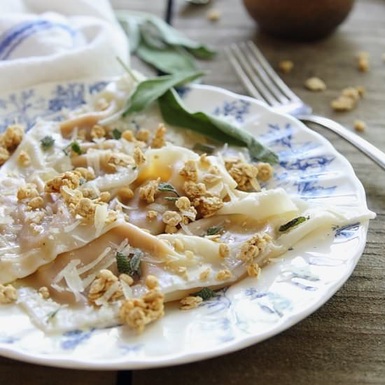 Sweet Pumpkin Ravioli - Recipe photo by Running to the Kitchen