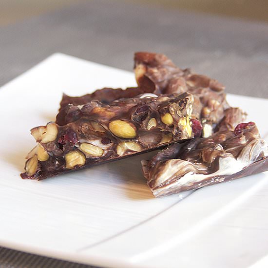 Mixed Berry Marble Chocolate Bark - Recipe photo by NoSecretIngredient