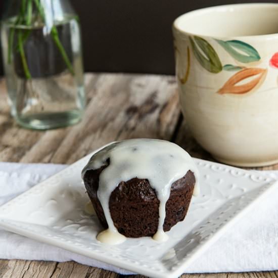 Chocolate Caramel Latte Muffins - Recipe photo by DineandDish