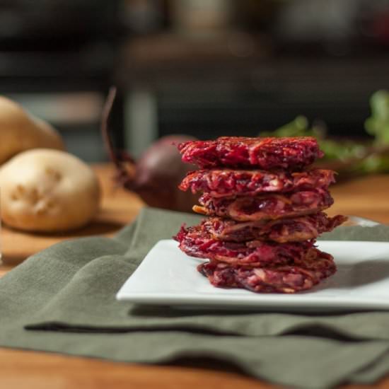 Beet & Latkes - Recipe photo by ourfreshkitchen