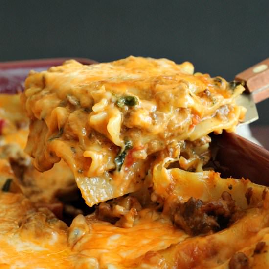Chipotle Italian Sausage Lasagna - Recipe photo by thereciperebel