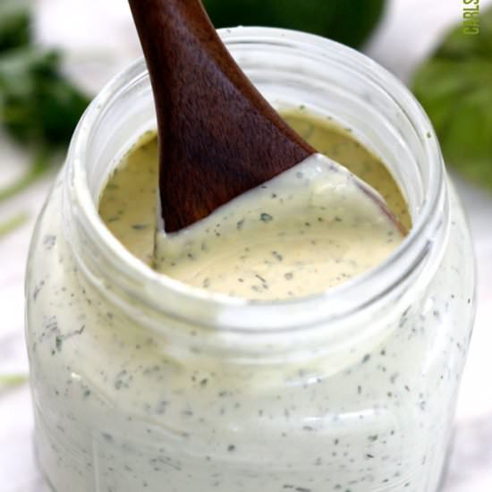 Blender Tomatillo Avocado Ranch - Recipe photo by carlsbadcravings