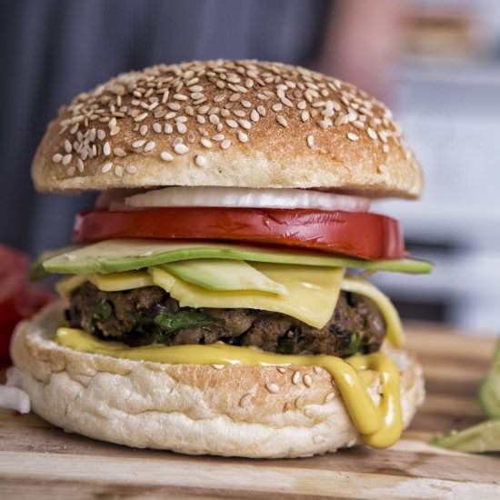 The Ultimate Vegetarian Burger - Recipe photo by MadameGinger