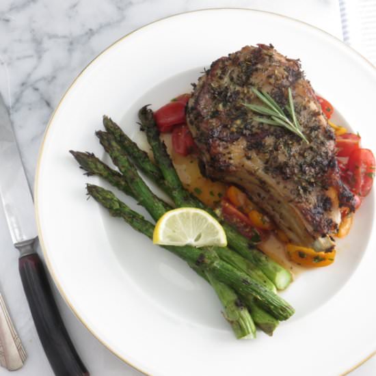 Herb Crusted Veal Chops - Recipe photo by garlic and zest