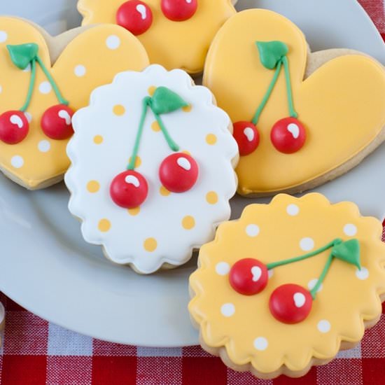 Cherries and Dots Cookies - Recipe photo by bridget350