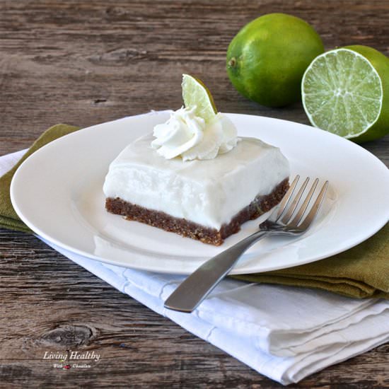 Paleo Key Lime Pie Bars - Recipe photo by Living Healthy With Chocolate