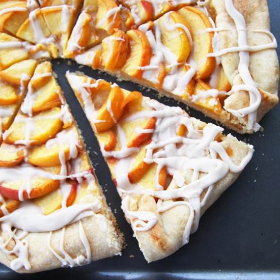 Peaches and Cream Galette - Recipe photo by Leelalicious