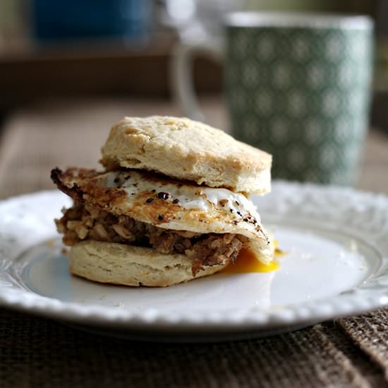 Boudin Breakfast Sandwiches - Recipe photo by thespeckledpalate