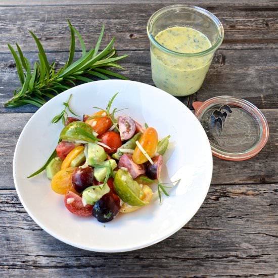 Summer tomato salad - Recipe photo by oliveoilandlemons