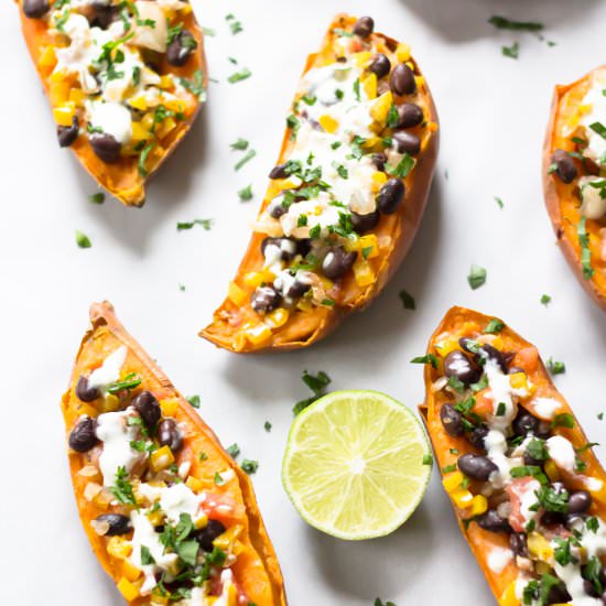 Mexican Sweet Potato Skins - Recipe photo by KitchenHighlights