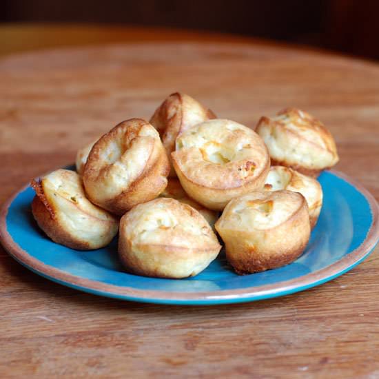 Mini Blue Cheese Popovers - Recipe photo by Circle B Kitchen