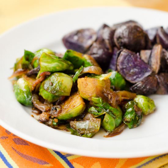 Bacon Molasses Brussels Sprouts - Recipe photo by savedbythekale