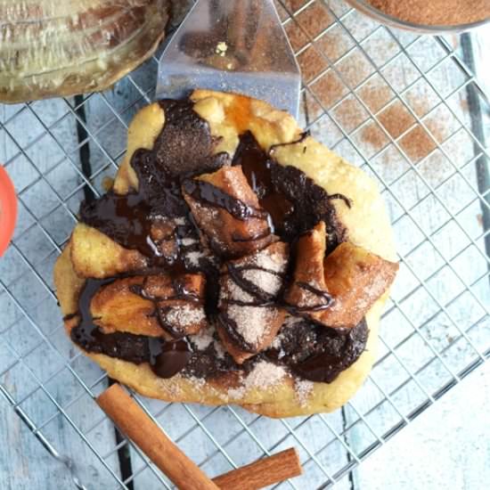 Cinnamon Chocolate Banana Pizza - Recipe photo by DIYfoodguy