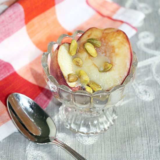 Baked Peaches with Mascarpone - Recipe photo by iwilkerson
