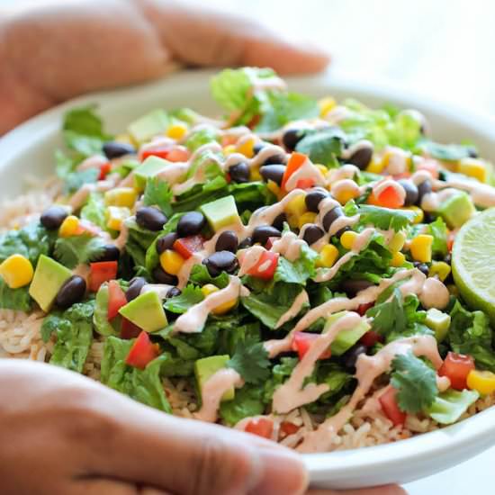 Easy Burrito Bowls - Recipe photo by damndelicious