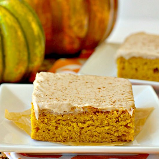 Pumpkin Sheet Cake w/ Browned Butter - Recipe photo by FoodFolksandFun