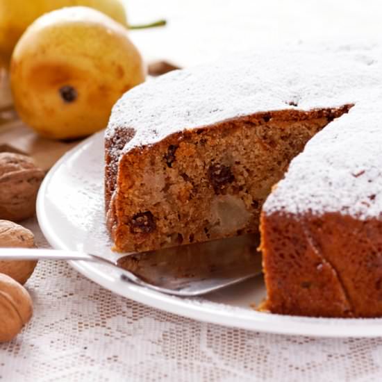 Pear and walnut cake - Recipe photo by Fotokulinarnie