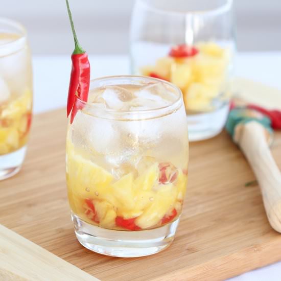 Pineapple and Chilli Caipiroska - Recipe photo by The Amazing Flavours of Brazil