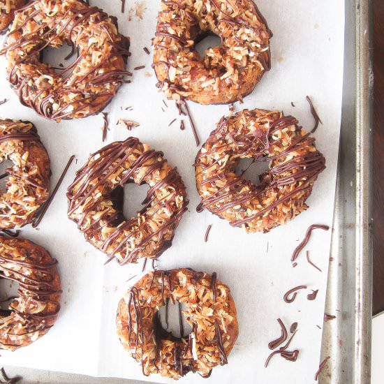 Samoa Doughnuts - Recipe photo by sprinklewithsalt