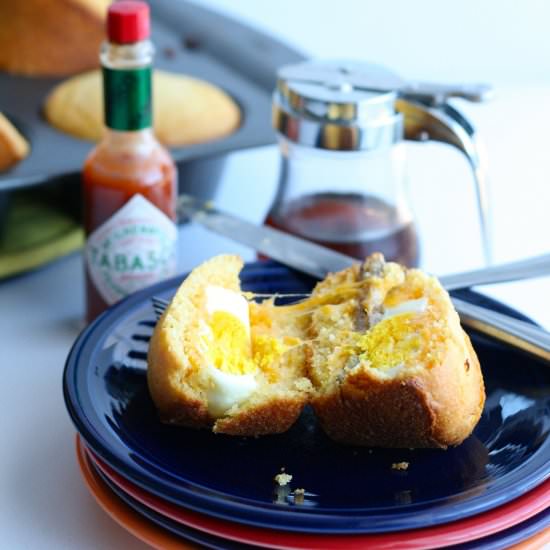 Cornbread Breakfast Muffins - Recipe photo by thekitchenarium