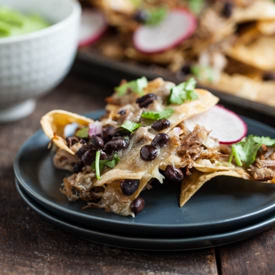Pulled Pork Nachos - Recipe photo by gatheranddine