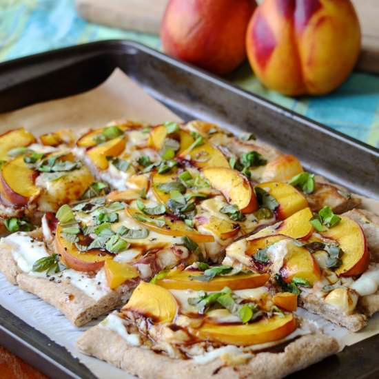 Nectarine and Prosciutto Pizza - Recipe photo by Obsessive Cooking Disorder
