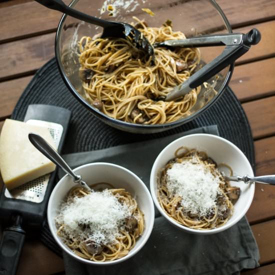 Pasta with Mushrooms - Recipe photo by Chattavore