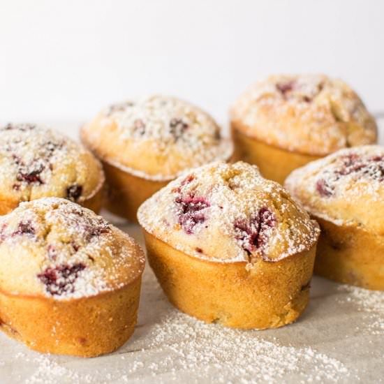 Raspberry Friands - Recipe photo by butterandbrioche