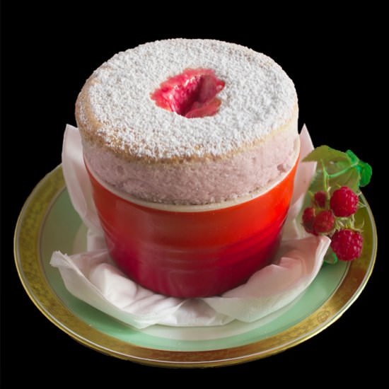Raspberry Soufflé - Recipe photo by AllThatCooking