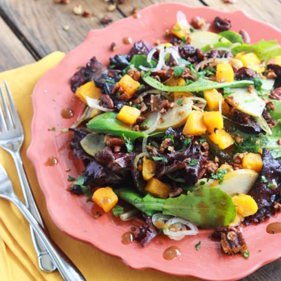Butternut Squash and Pear Salad - Recipe photo by littlebroken
