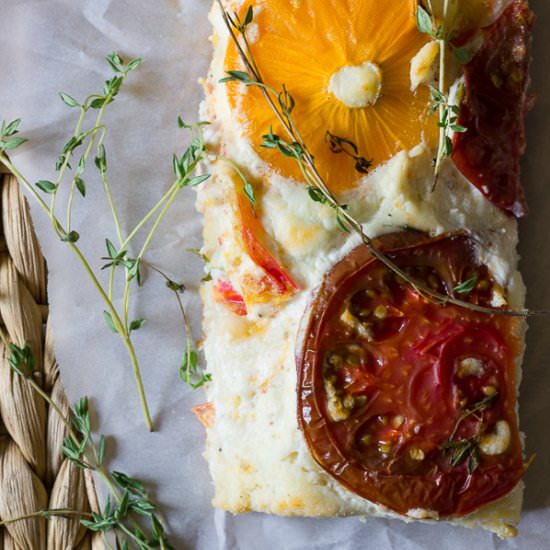 Heirloom Tomato Pizza - Recipe photo by Coffee and Crumpets