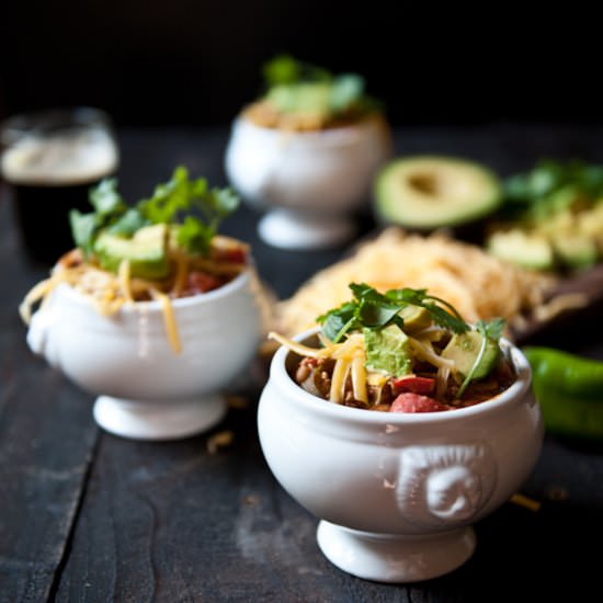 Chorizo, Hatch Chile, Porter Chili - Recipe photo by TheBeeroness
