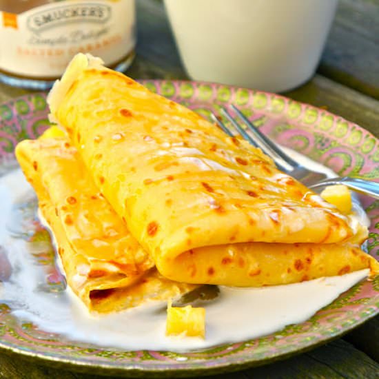 Coconut pancake with pineapple - Recipe photo by riceandcoconut