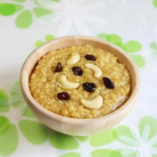 Foxtail Millet Sweet Pongal - Recipe photo by swasthfreak