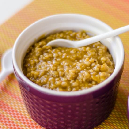 Pumpkin Pie Oatmeal - Recipe photo by savedbythekale