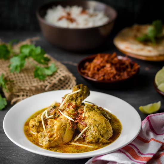 Murgh Saagwala - Recipe photo by cubesnjuliennes