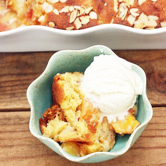 Peach + Almond Cobbler - Recipe photo by adoring-kitchen