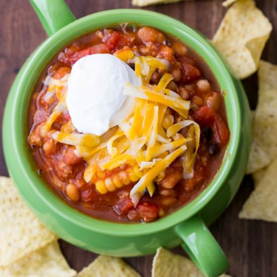 Slow Cooker Turkey Chili - Recipe photo by NatashasKitchen.com