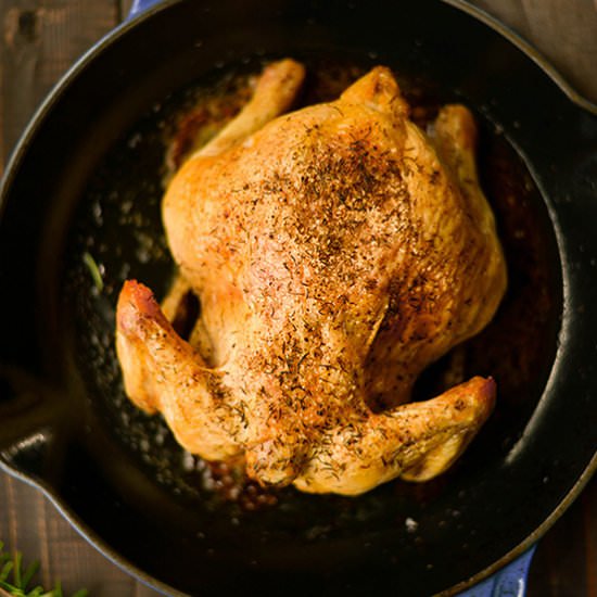 Easy Roasted Chicken - Recipe photo by asweetpeachef