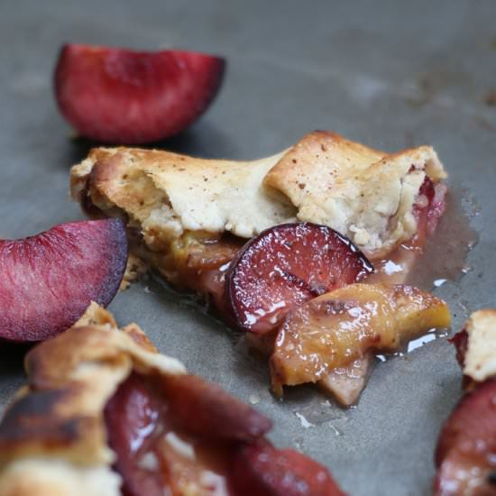 Peach & Plum Galette - Recipe photo by First Time Foods