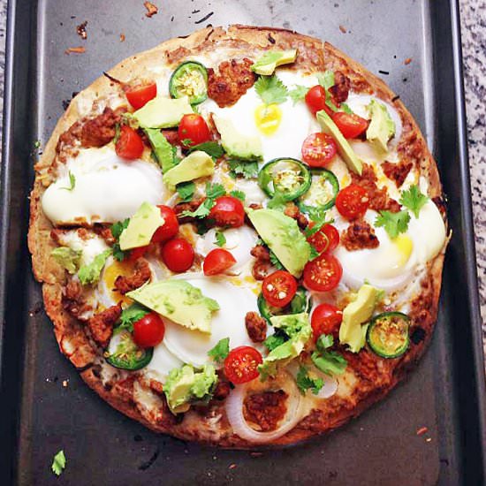 Huevos Rancheros Pizza - Recipe photo by ieatthereforeicook