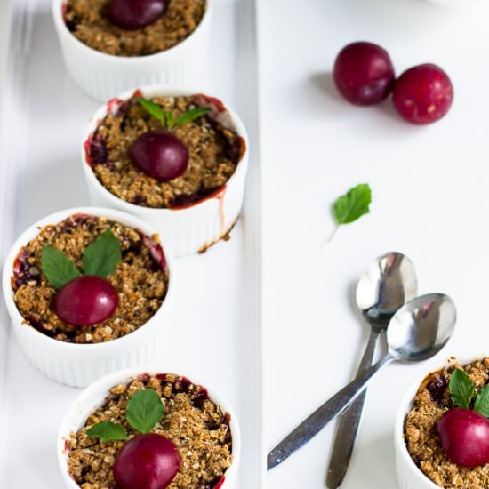 Apple and Plum Crisp - Recipe photo by deepali