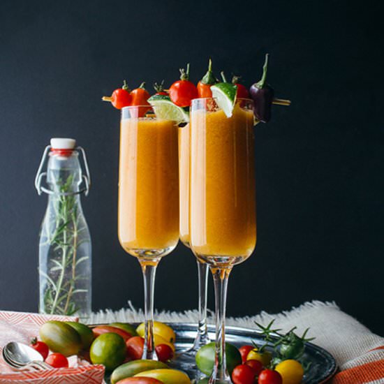 Heirloom Harissa Bloody Mary - Recipe photo by VegetarianVentures