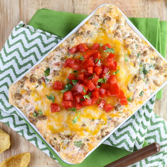Cheesy Sausage Dip - Recipe photo by garnishwithlemon